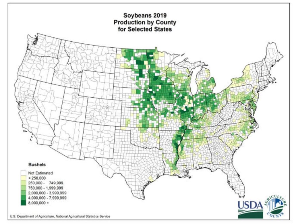 soybeans map